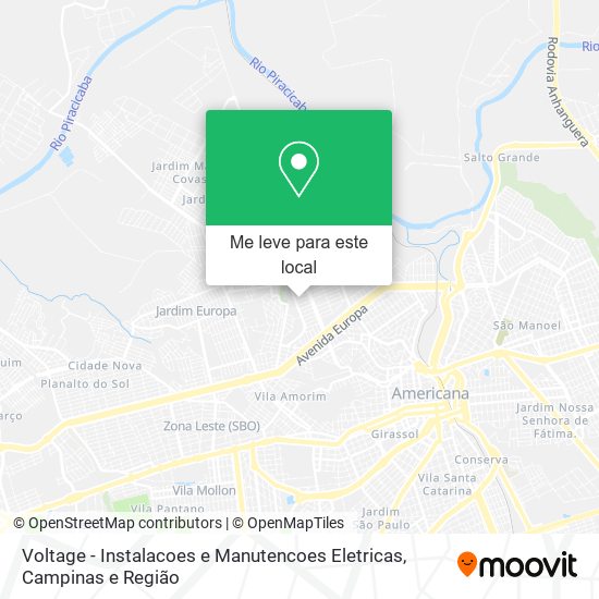 Voltage - Instalacoes e Manutencoes Eletricas mapa