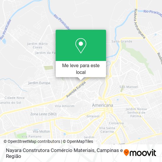 Nayara Construtora Comércio Materiais mapa