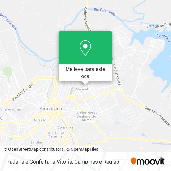 Padaria e Confeitaria Vitória mapa