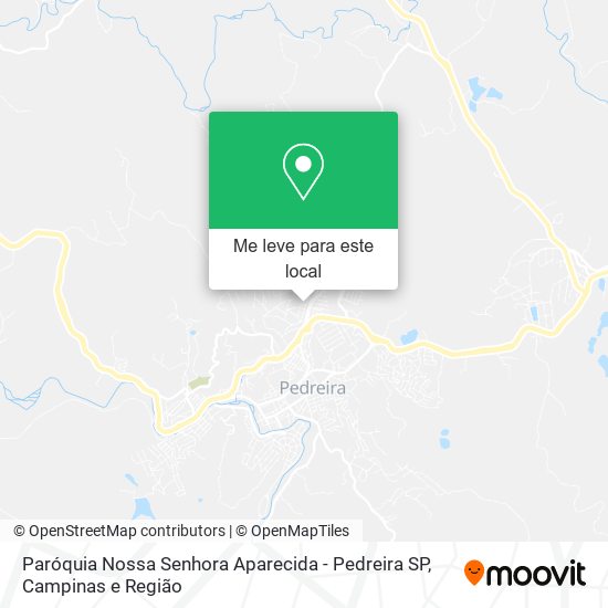 Paróquia Nossa Senhora Aparecida - Pedreira SP mapa