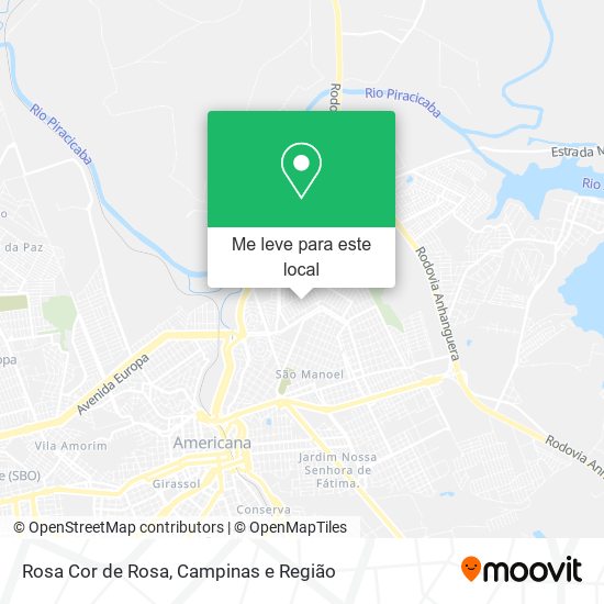 Rosa Cor de Rosa mapa