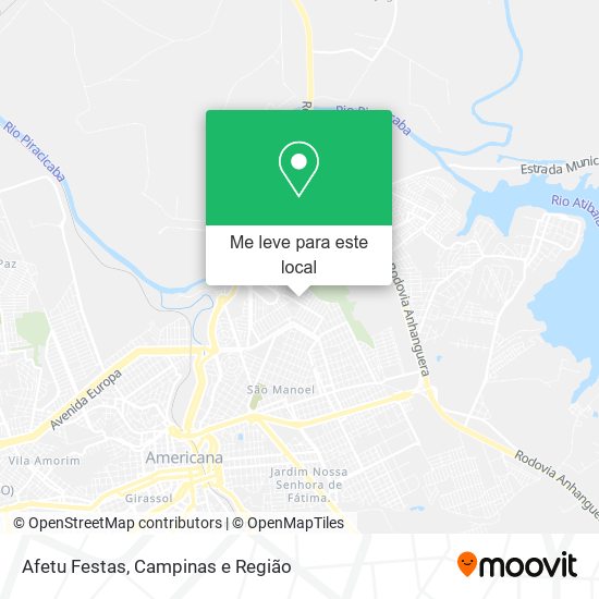 Afetu Festas mapa