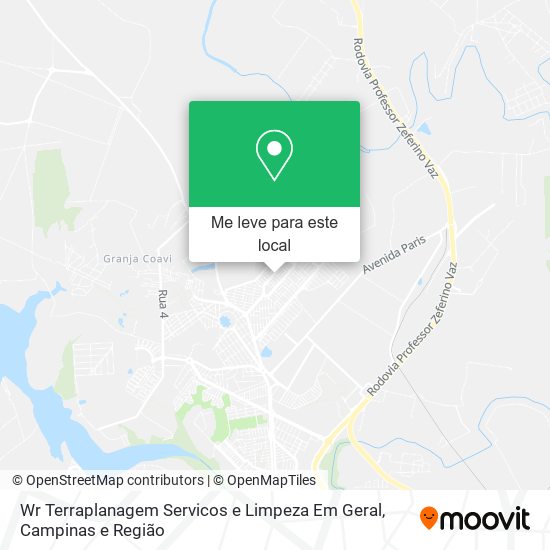 Wr Terraplanagem Servicos e Limpeza Em Geral mapa