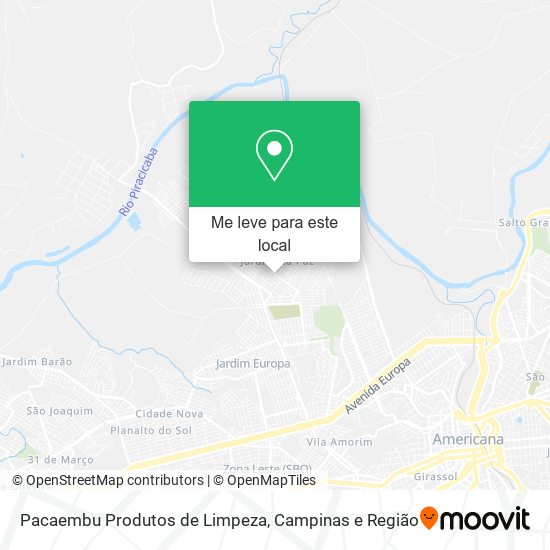 Pacaembu Produtos de Limpeza mapa