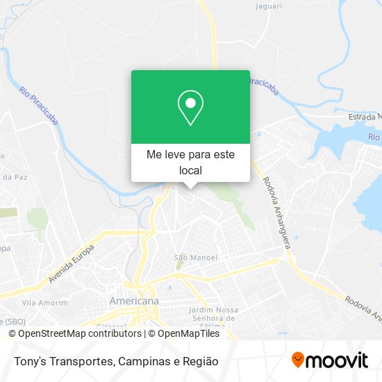 Tony's Transportes mapa