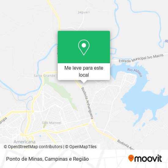 Ponto de Minas mapa