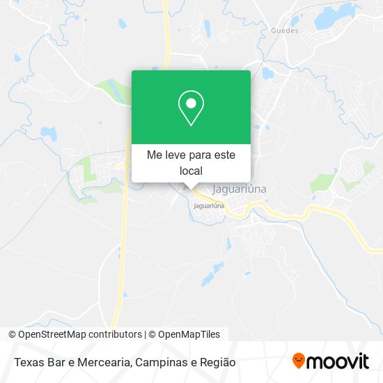 Texas Bar e Mercearia mapa