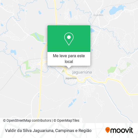 Valdir da Silva Jaguariuna mapa