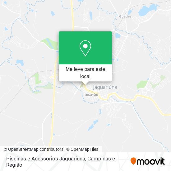 Piscinas e Acessorios Jaguariuna mapa