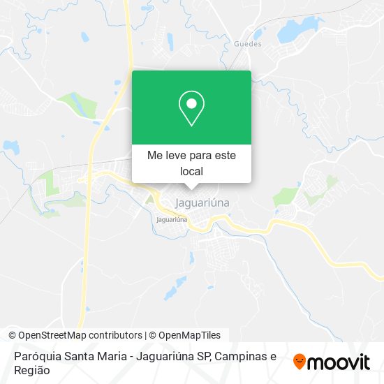 Paróquia Santa Maria - Jaguariúna SP mapa