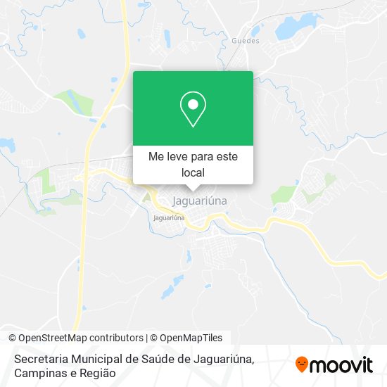 Secretaria Municipal de Saúde de Jaguariúna mapa