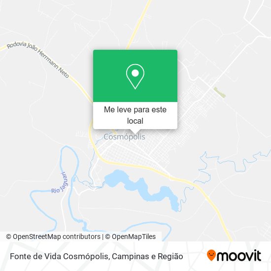 Fonte de Vida Cosmópolis mapa