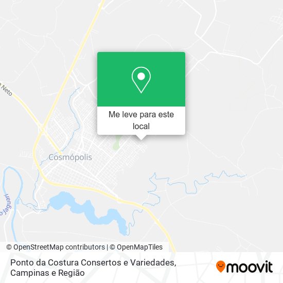 Ponto da Costura Consertos e Variedades mapa
