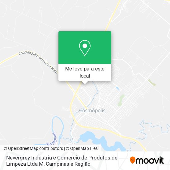 Nevergrey Indústria e Comércio de Produtos de Limpeza Ltda M mapa