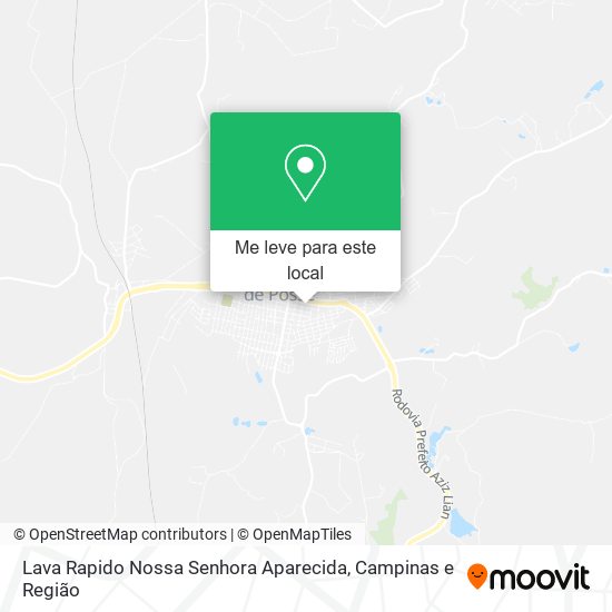 Lava Rapido Nossa Senhora Aparecida mapa