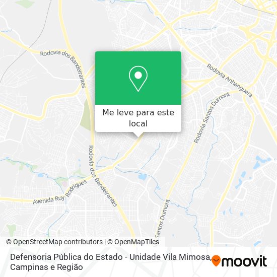 Defensoria Pública do Estado - Unidade Vila Mimosa mapa