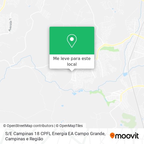 S / E Campinas 18 CPFL Energia EA Campo Grande mapa