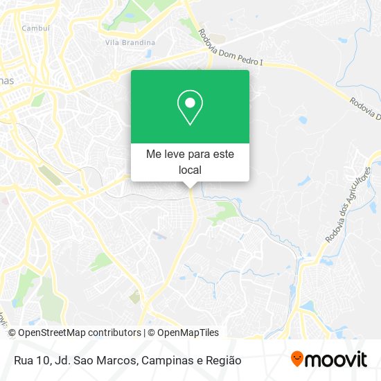 Rua 10, Jd. Sao Marcos mapa