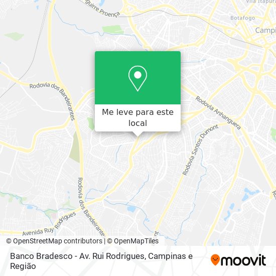 Banco Bradesco - Av. Rui Rodrigues mapa