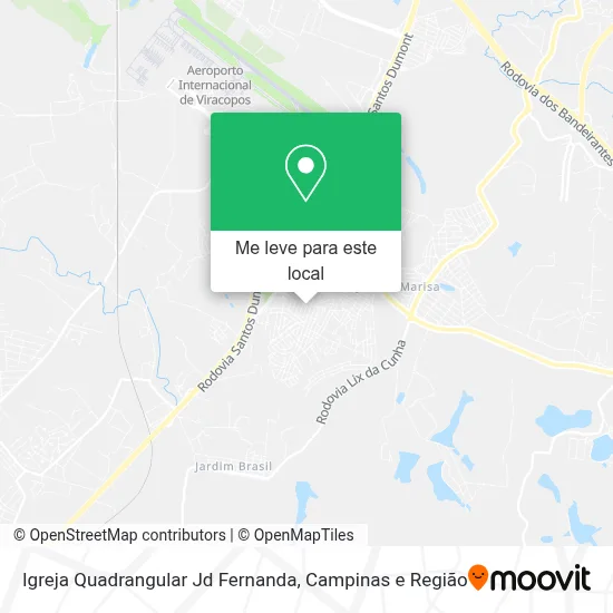 Igreja Quadrangular Jd Fernanda mapa