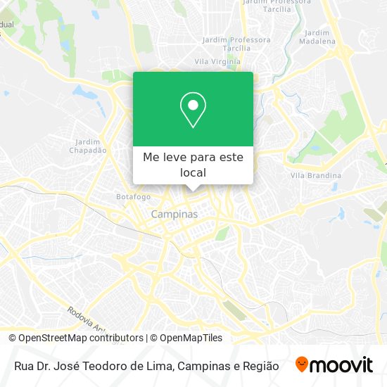 Rua Dr. José Teodoro de Lima mapa