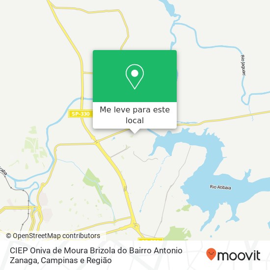 CIEP Oniva de Moura Brizola do Bairro Antonio Zanaga mapa