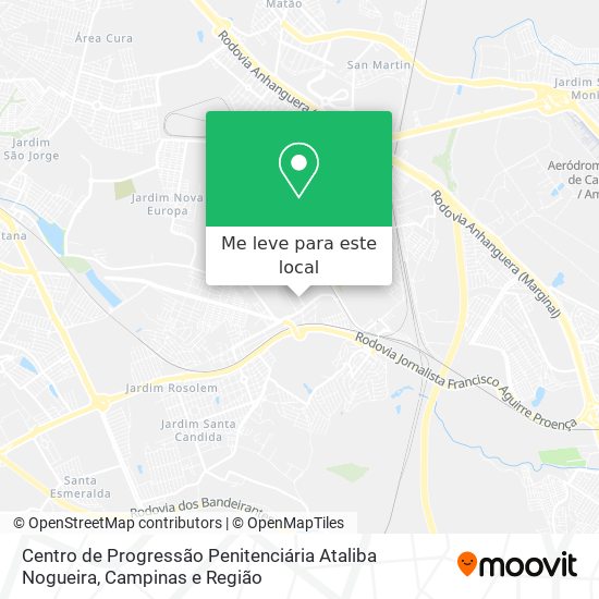 Centro de Progressão Penitenciária Ataliba Nogueira mapa