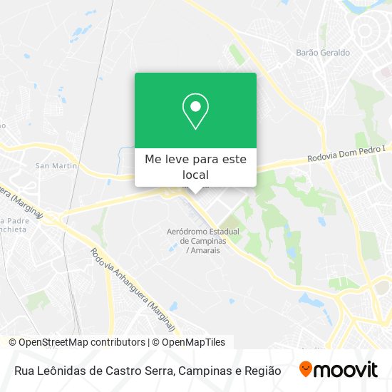 Rua Leônidas de Castro Serra mapa