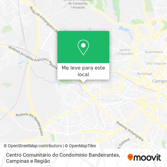 Centro Comunitário do Condomínio Bandeirantes mapa