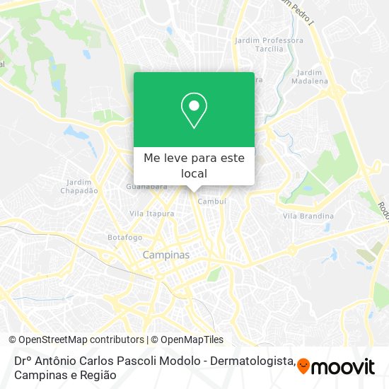 Drº Antônio Carlos Pascoli Modolo - Dermatologista mapa