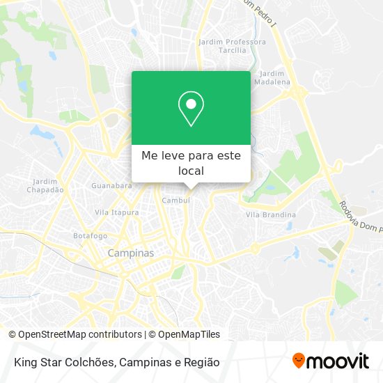King Star Colchões mapa
