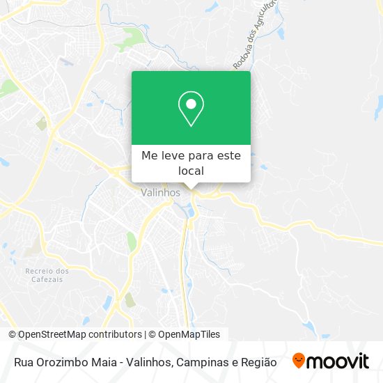 Rua Orozimbo Maia - Valinhos mapa