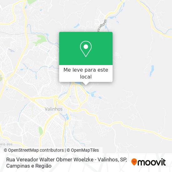 Rua Vereador Walter Obmer Woelzke - Valinhos, SP mapa