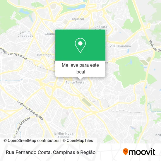 Rua Fernando Costa mapa