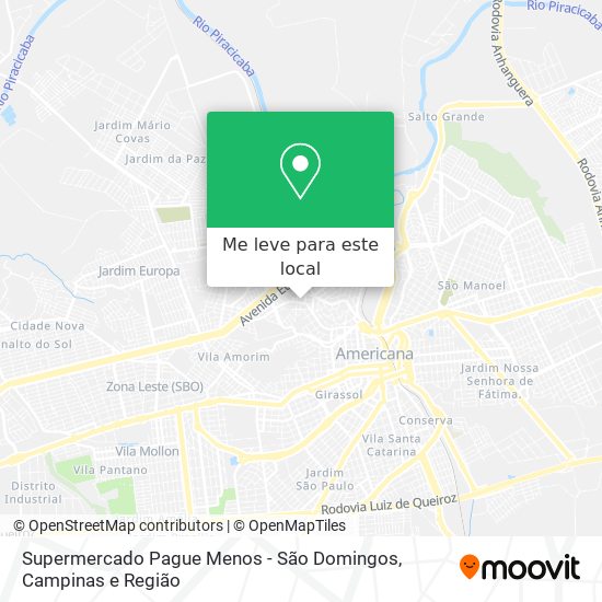 Supermercado Pague Menos - São Domingos mapa
