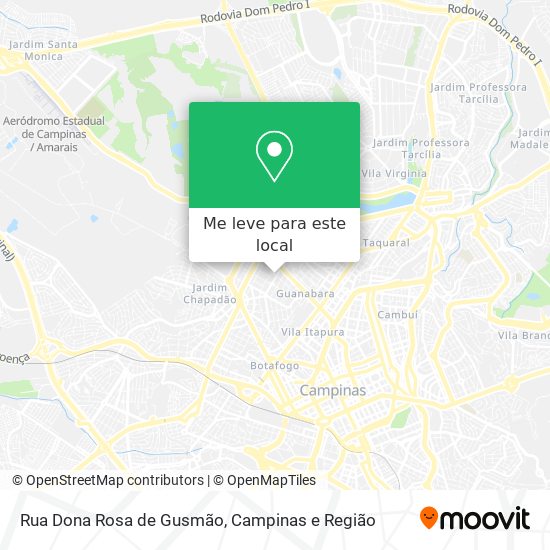 Rua Dona Rosa de Gusmão mapa