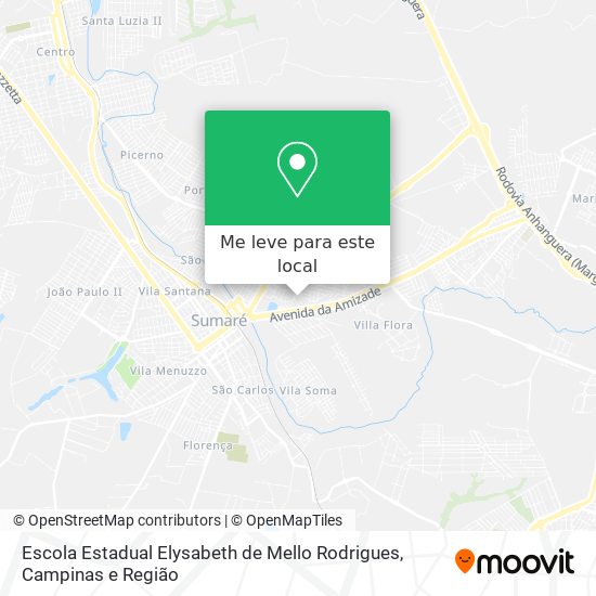 Escola Estadual Elysabeth de Mello Rodrigues mapa