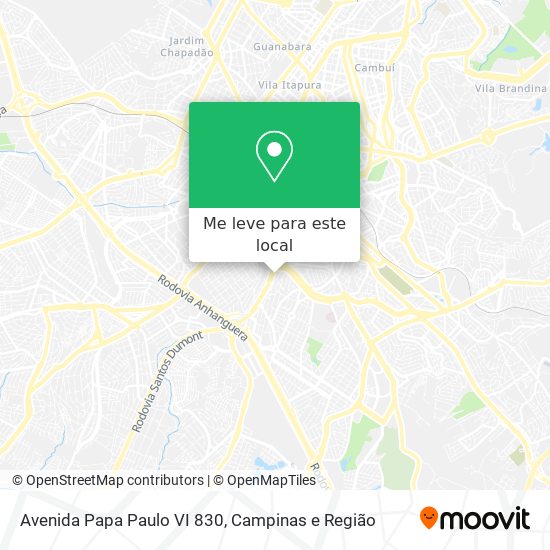 Avenida Papa Paulo VI 830 mapa