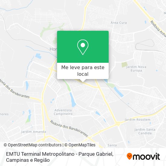 EMTU Terminal Metropolitano - Parque Gabriel mapa