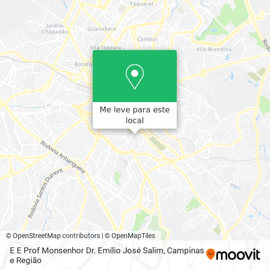 E E Prof Monsenhor Dr. Emílio José Salim mapa