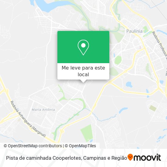 Pista de caminhada Cooperlotes mapa