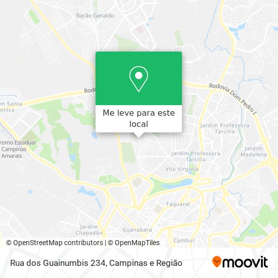 Rua dos Guainumbis 234 mapa