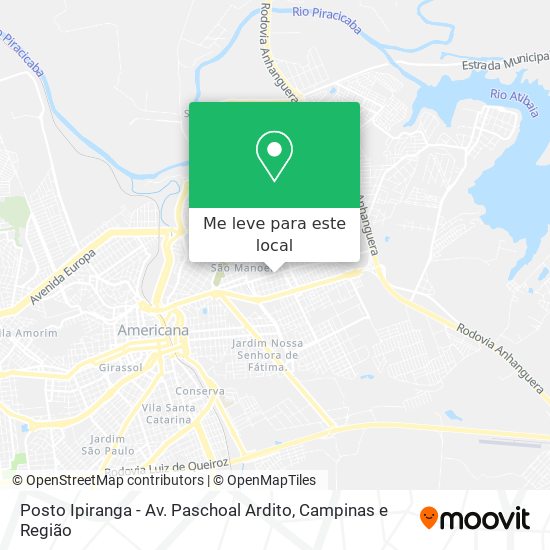 Posto Ipiranga - Av. Paschoal Ardito mapa