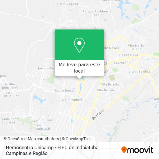 Hemocentro Unicamp - FIEC de Indaiatuba mapa