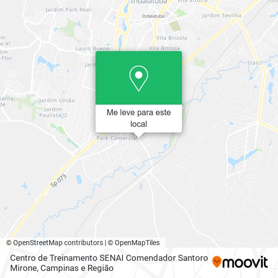 Centro de Treinamento SENAI Comendador Santoro Mirone mapa