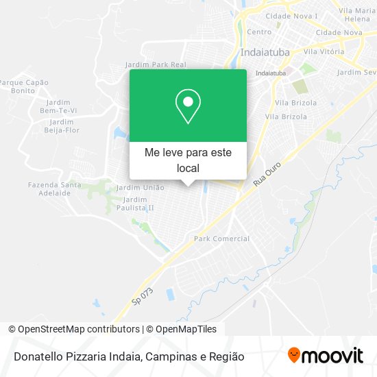 Donatello Pizzaria Indaia mapa