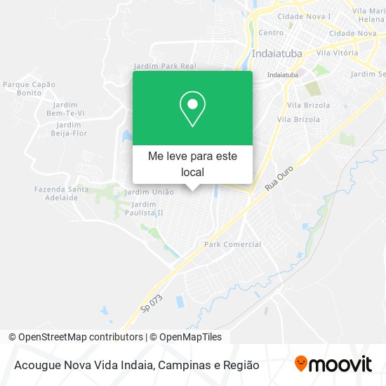 Acougue Nova Vida Indaia mapa