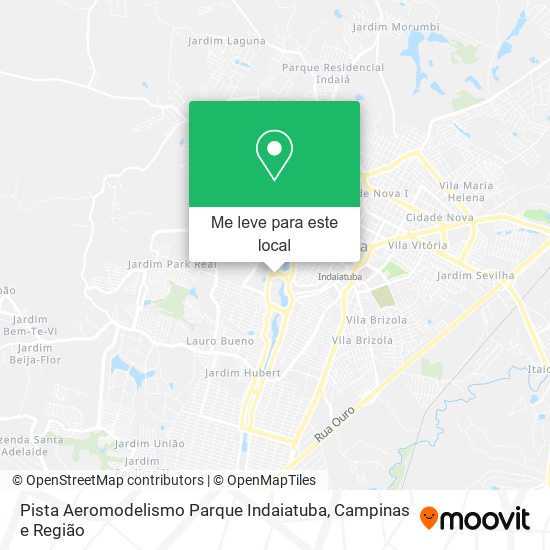 Pista Aeromodelismo Parque Indaiatuba mapa