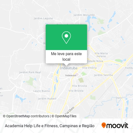 Academia Help Life e Fitness mapa