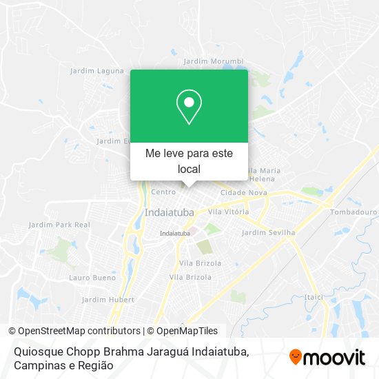 Quiosque Chopp Brahma Jaraguá Indaiatuba mapa